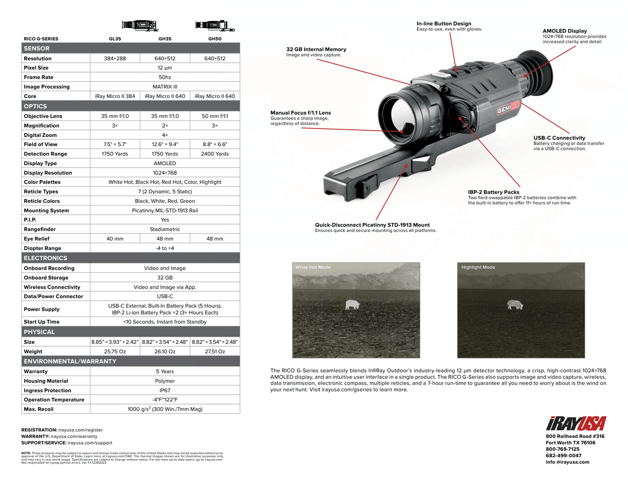 RICO G 384 3X 35mm Thermal Weapon Sight