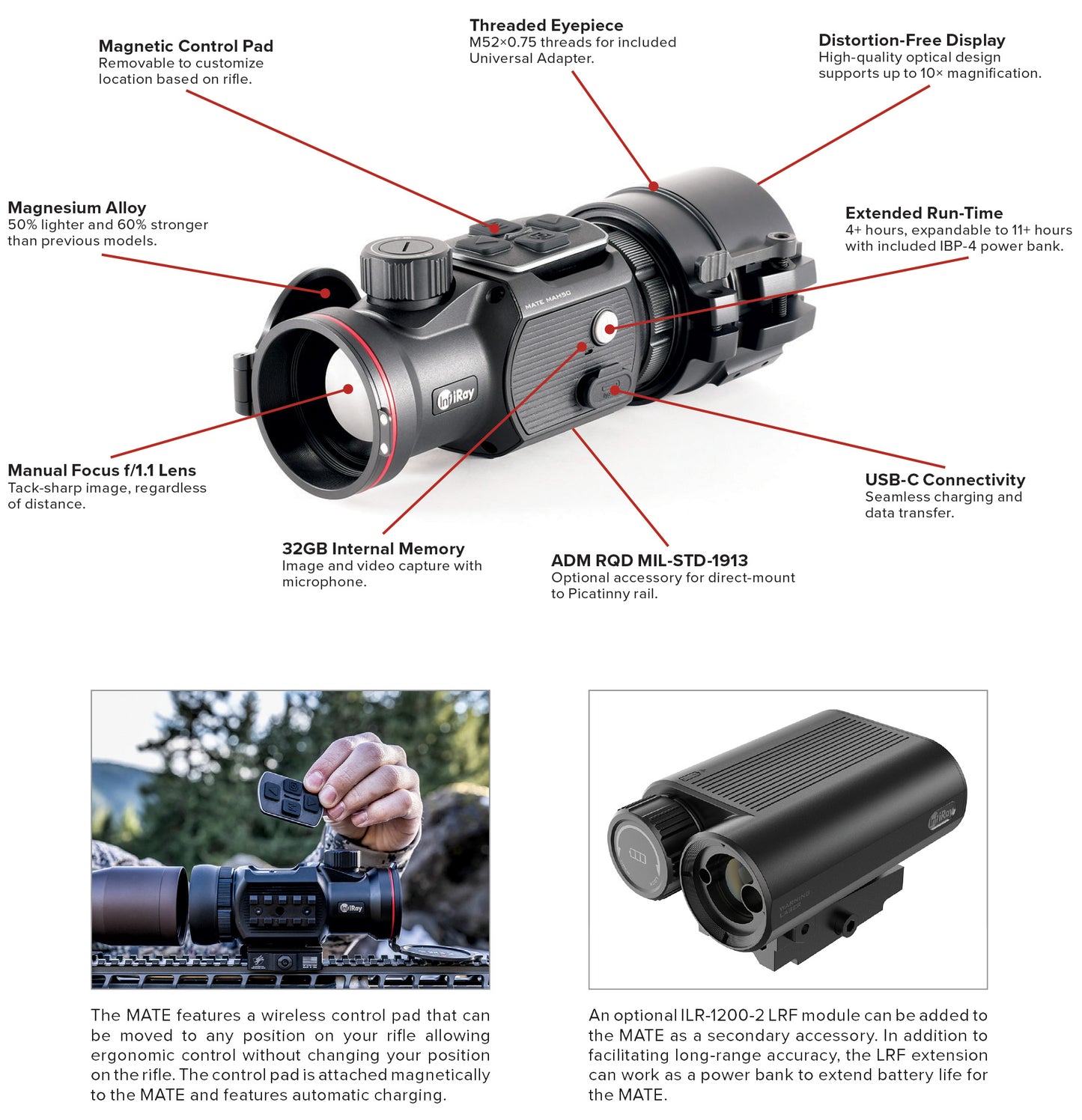 MATE 640 50mm Clip-On Thermal Weapon Sight