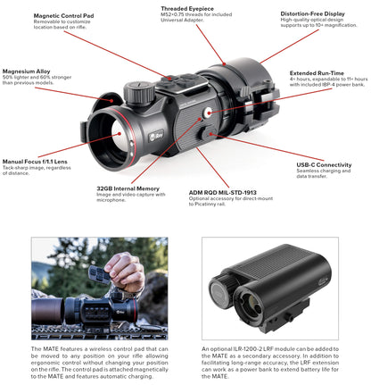 MATE 640 50mm Clip-On Thermal Weapon Sight